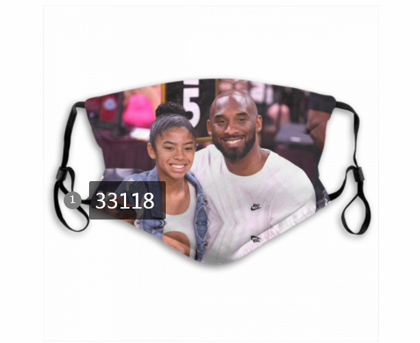 2021 NBA Los Angeles Lakers #24 kobe bryant 33118 Dust mask with filter